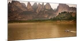 Liuijiaxia Reservoir Canyon Binglin Si Buddhist Temple Lanzhou, Gansu, China-William Perry-Mounted Photographic Print