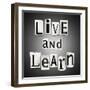 Live And Learn Concept-sam2172-Framed Art Print