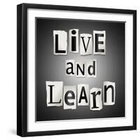 Live And Learn Concept-sam2172-Framed Art Print