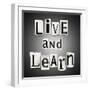 Live And Learn Concept-sam2172-Framed Art Print