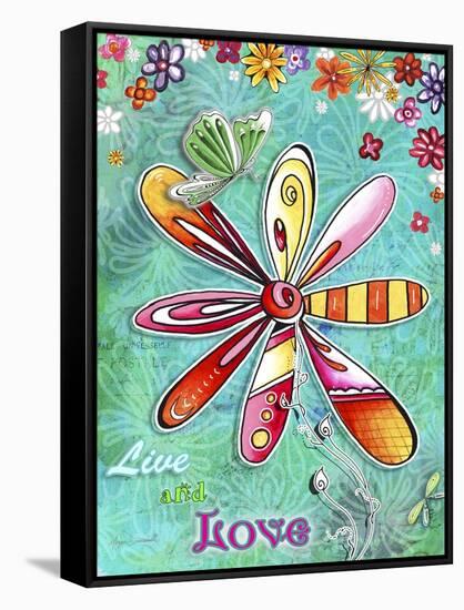 Live and Love-Megan Duncanson-Framed Stretched Canvas