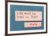 Live as Play-Yury Zap-Framed Photographic Print