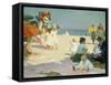 Live at the Beach-Edward Henry Potthast-Framed Stretched Canvas