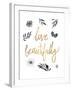 Live Beautifully BW-Sara Zieve Miller-Framed Art Print