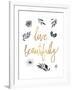 Live Beautifully BW-Sara Zieve Miller-Framed Art Print