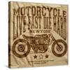 Live Fast Die Hard -Motorcycle-null-Stretched Canvas