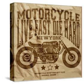 Live Fast Die Hard -Motorcycle-null-Stretched Canvas