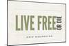 Live Free or Die - New Hampshire (Tan)-Lantern Press-Mounted Art Print