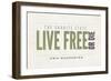 Live Free or Die - the Granite State - New Hampshire (Tan)-Lantern Press-Framed Art Print