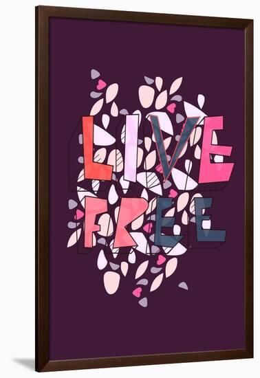 Live Free (purple) by Annimo-null-Framed Art Print