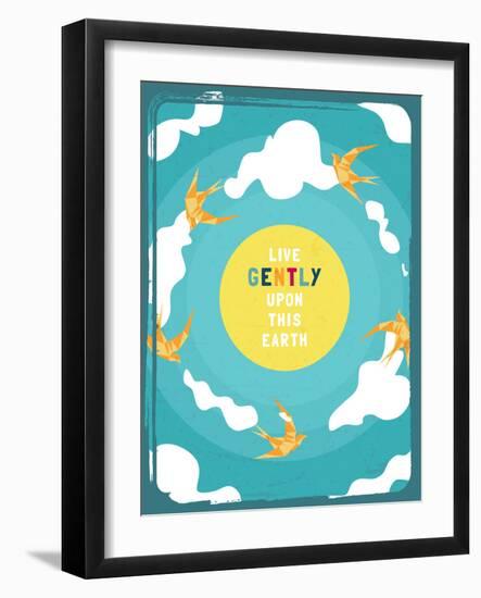 Live Gently-Kindred Sol Collective-Framed Art Print