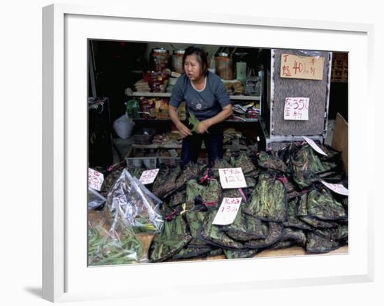 Live Grasshoppers, Bird Food, Yuen Po Street Bird Garden, Mong Kok, Kowloon, Hong Kong, China-Amanda Hall-Framed Photographic Print