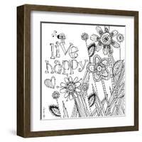 Live Happy-Robbin Rawlings-Framed Art Print