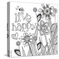 Live Happy-Robbin Rawlings-Stretched Canvas