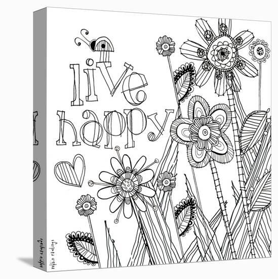 Live Happy-Robbin Rawlings-Stretched Canvas