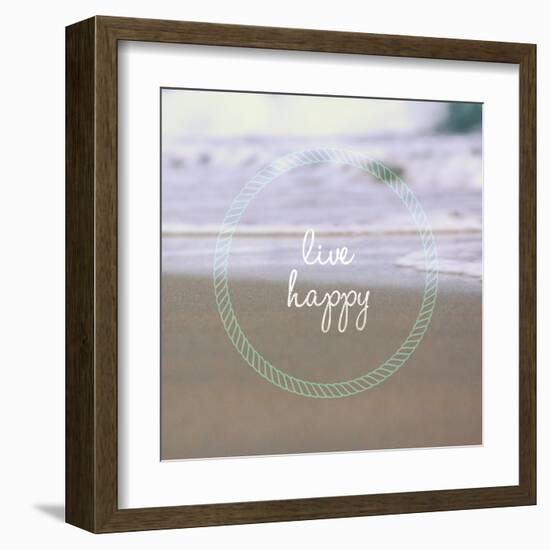 Live Happy-Lisa Hill Saghini-Framed Art Print