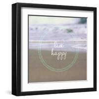 Live Happy-Lisa Hill Saghini-Framed Art Print