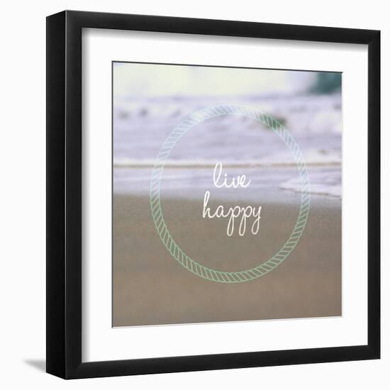 Live Happy-Lisa Hill Saghini-Framed Art Print