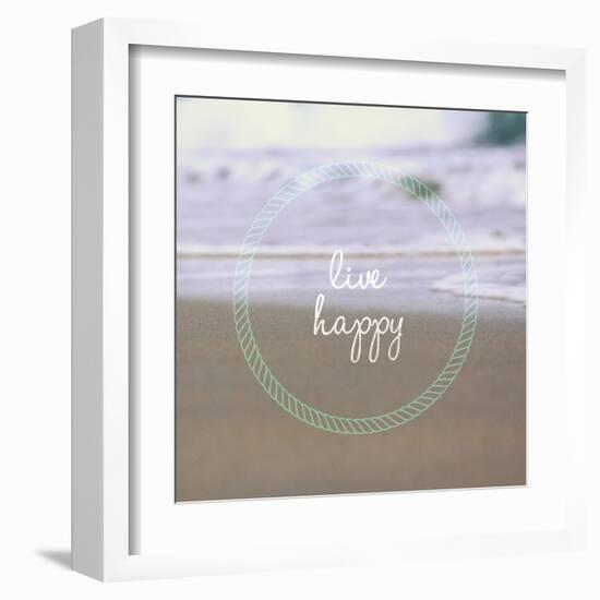 Live Happy-Lisa Hill Saghini-Framed Art Print