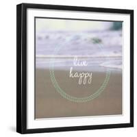 Live Happy-Lisa Hill Saghini-Framed Art Print