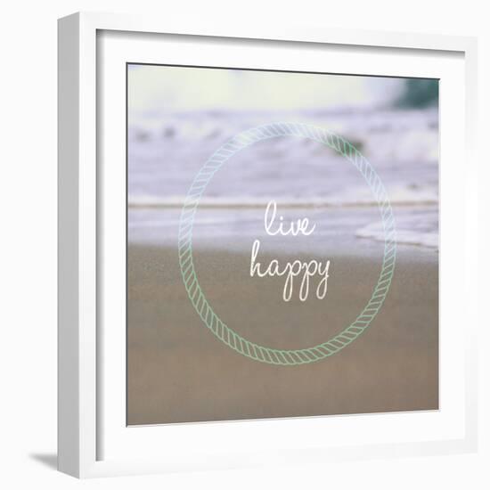 Live Happy-Lisa Hill Saghini-Framed Art Print