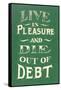 Live in Pleasure and Die Out of Debt-null-Framed Stretched Canvas