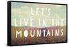 Live in the Mountains-Vintage Skies-Framed Stretched Canvas