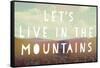 Live in the Mountains-Vintage Skies-Framed Stretched Canvas