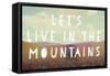 Live in the Mountains-Vintage Skies-Framed Stretched Canvas