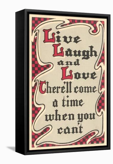 Live, Laugh and Love-null-Framed Stretched Canvas