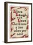 Live, Laugh and Love-null-Framed Premium Giclee Print