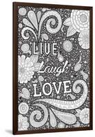 Live Laugh Love Black-Hello Angel-Framed Giclee Print