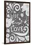 Live Laugh Love Black-Hello Angel-Framed Giclee Print