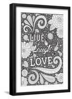 Live Laugh Love Black-Hello Angel-Framed Giclee Print