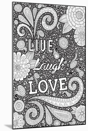 Live Laugh Love Black-Hello Angel-Mounted Giclee Print