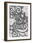 Live Laugh Love Black-Hello Angel-Framed Premium Giclee Print