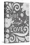 Live Laugh Love Black-Hello Angel-Stretched Canvas