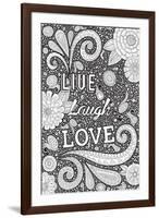 Live Laugh Love Black-Hello Angel-Framed Giclee Print