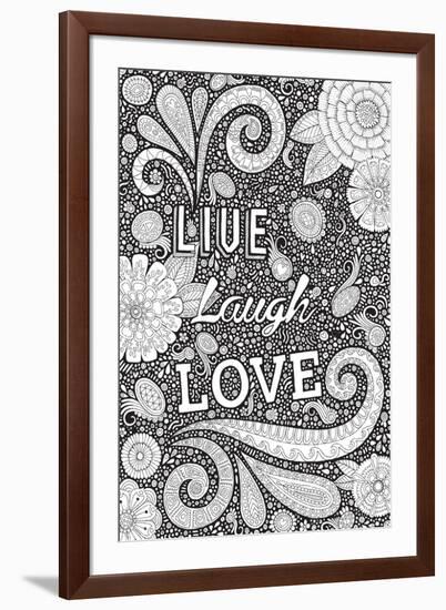 Live Laugh Love Black-Hello Angel-Framed Giclee Print