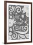 Live Laugh Love Black-Hello Angel-Framed Giclee Print