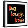 Live Laugh Love I-Irena Orlov-Framed Art Print