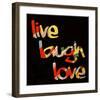 Live Laugh Love I-Irena Orlov-Framed Art Print