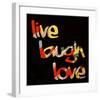 Live Laugh Love I-Irena Orlov-Framed Art Print