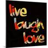 Live Laugh Love I-Irena Orlov-Mounted Art Print