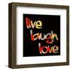 Live Laugh Love I-Irena Orlov-Framed Art Print