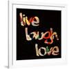 Live Laugh Love III-Irena Orlov-Framed Art Print