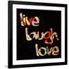 Live Laugh Love III-Irena Orlov-Framed Art Print