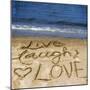 Live Laugh Love in the Sand-Kimberly Glover-Mounted Premium Photographic Print