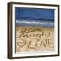 Live Laugh Love in the Sand-Kimberly Glover-Framed Photographic Print