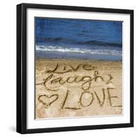 Live Laugh Love in the Sand-Kimberly Glover-Framed Photographic Print